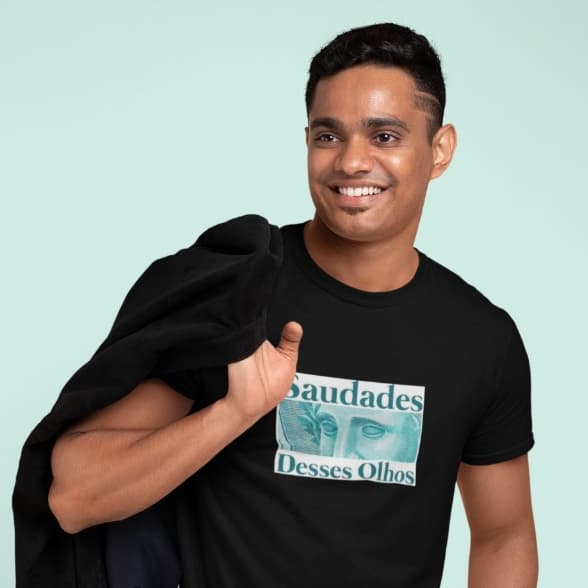 Camiseta Masculina estampada tecido premiun preto frases legais engraçadas Tecido de ótima qualidade