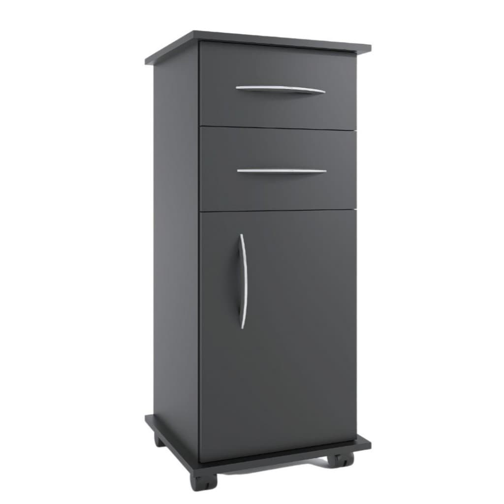 Armário Organizador com Rodinhas, 1 Porta e  2 Gavetas - Funcional para Cozinha