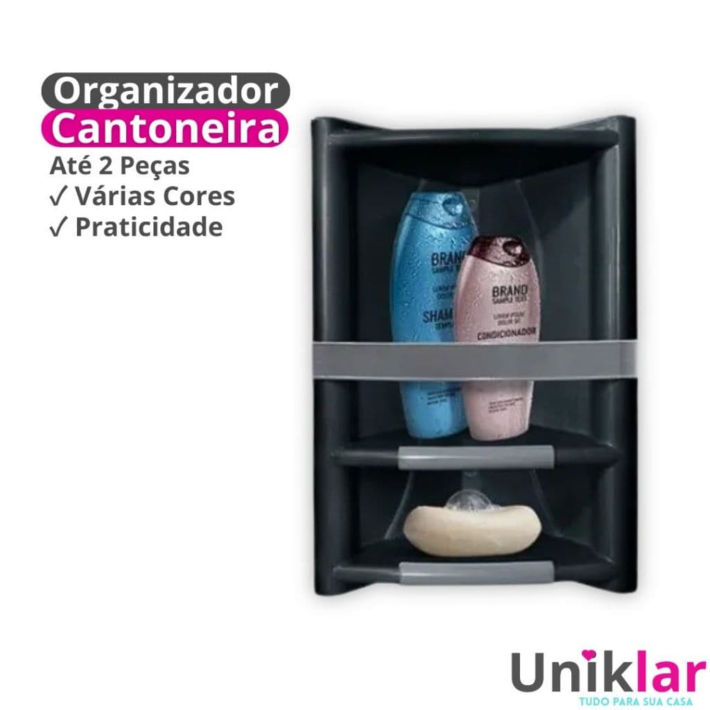 Porta Shampoo De Canto Organizador Para Banheiro Sabonete Acessórios Resistente