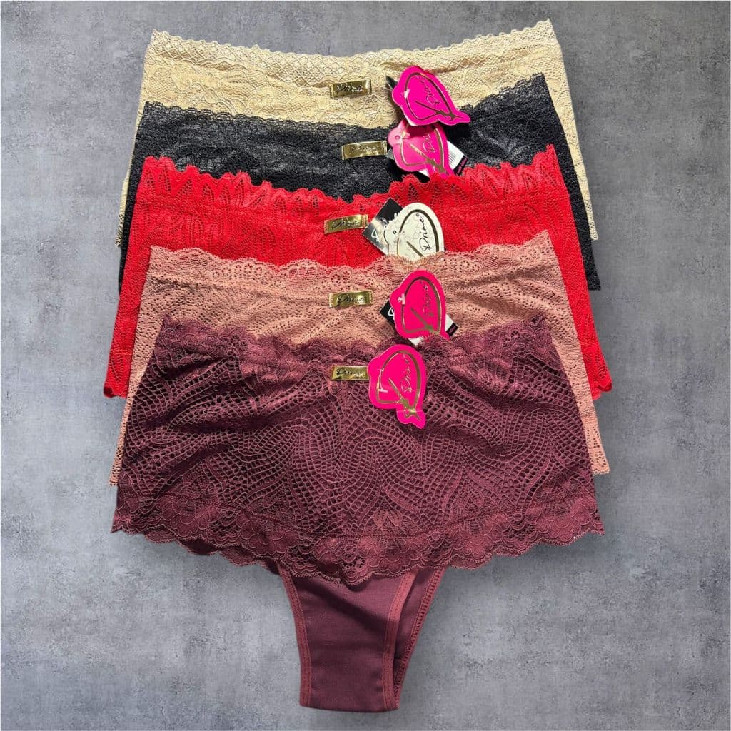 Kit Calcinha Modeladora Feminina Cintura Alta Redutora Segura Barriga