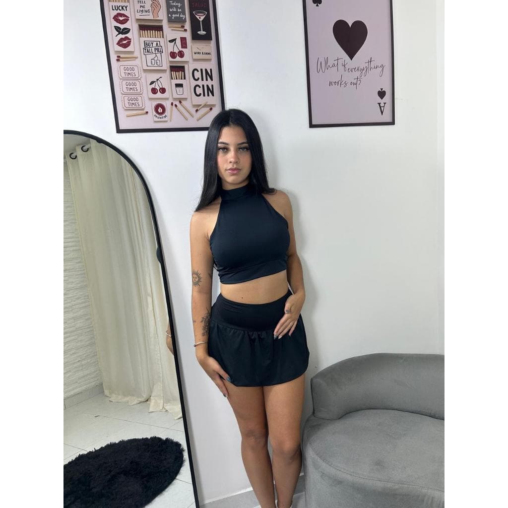 conjunto scarlet scarlett feminino conjuto femina suplex suplecs conjunto top e saia cropped curto longo midi colado jus