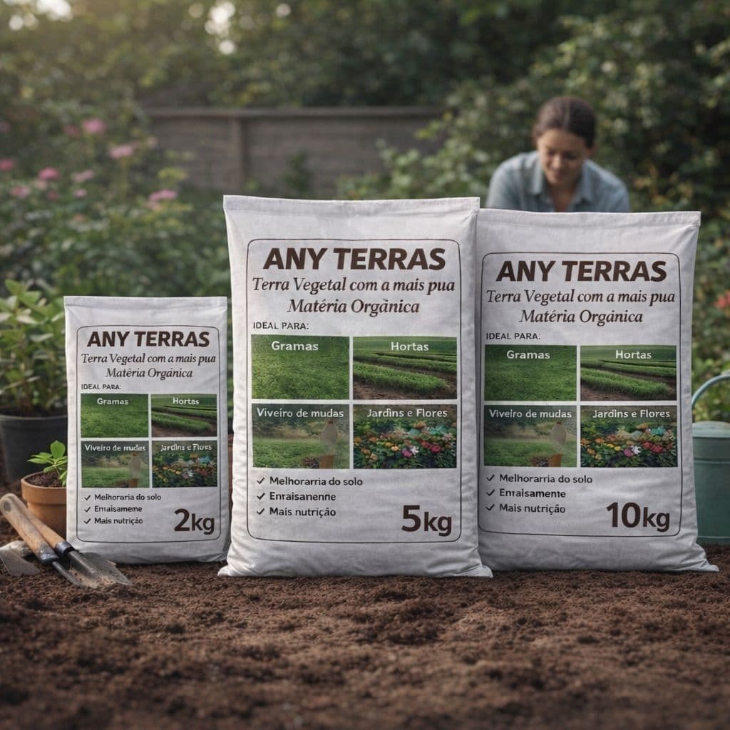 Terra Vegetal Adubada  Preparada Terra Organica 2 kg