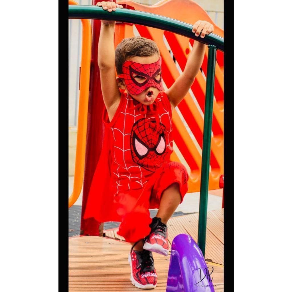 Conjunto Infantil Fantasia Menino Homem Aranha Batman Personagens