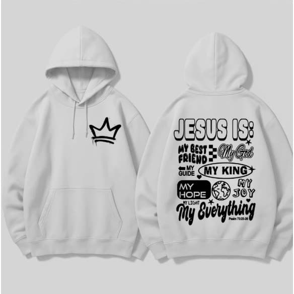 Moletom Agasalho Masculino Feminino Jesus is King Estampado Personalizado
