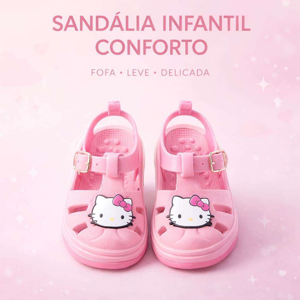 Sandália Baby Menina Ideal Para Bebes Com Conforto Leve E Seguro Para Caminhar Todos Os Dias