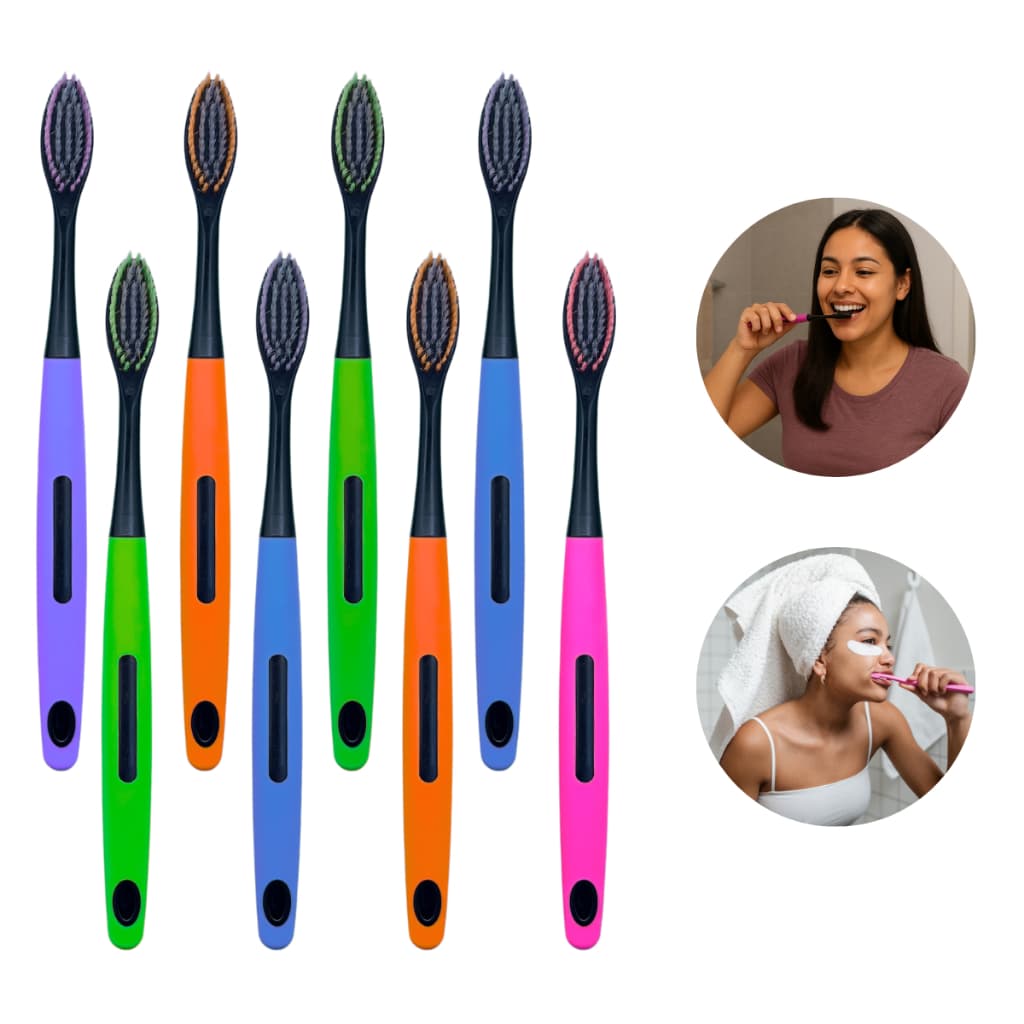 Kit Pacote Escovas Dental Média Adulto Com Capa Protetora Cerdas Macias Escolha a Quantidade