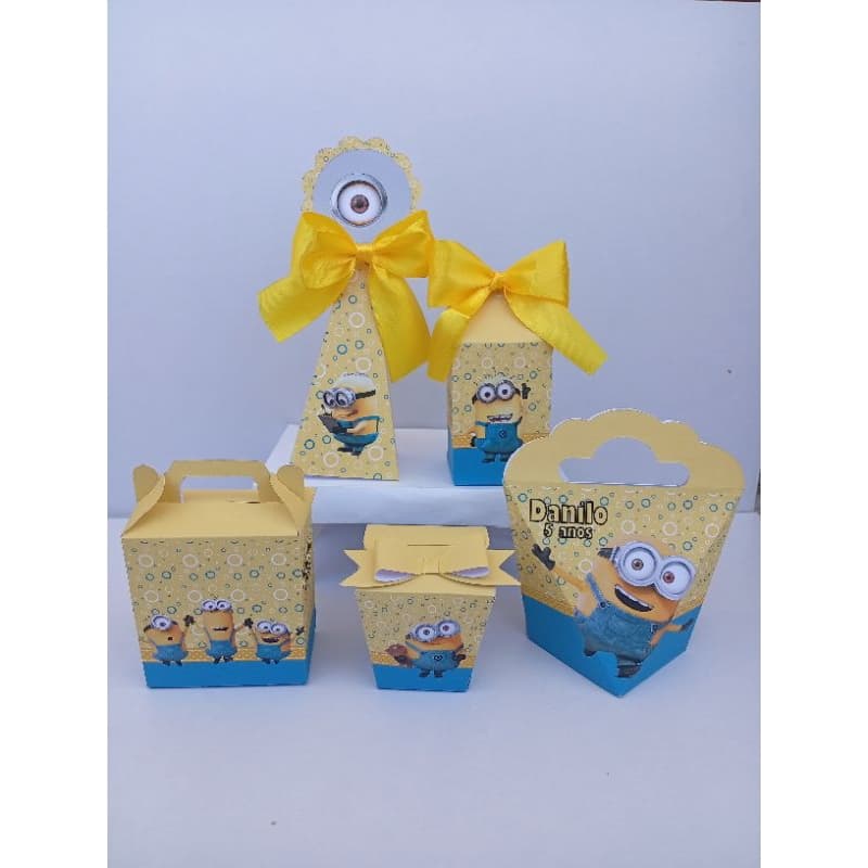 Kit Festa Minions  com Laço | Lembrancinha Personalizada