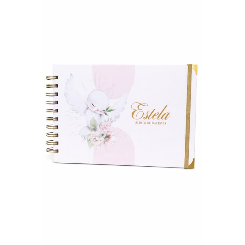 Álbum de Batismo Personalizado com Nome | Lembrança Cristã para Menino ou Menina