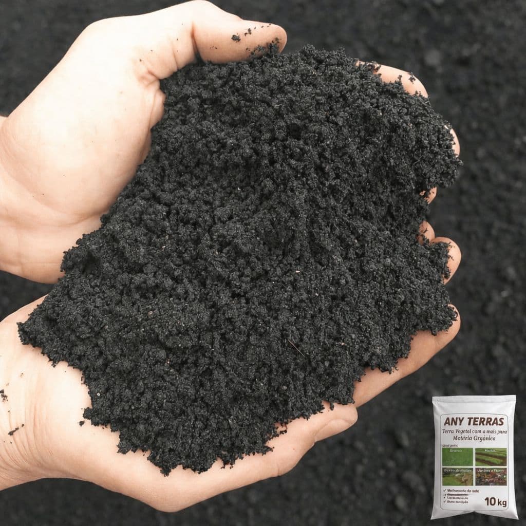 Terra Preta Organica Enriquecida Orgânica Adubada Preparada - Uso em Hortas Flores Plantas