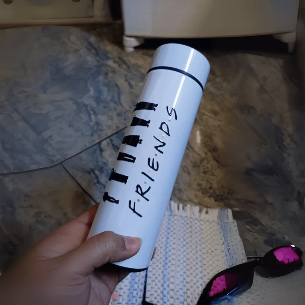 Garrafa Térmica Série Friends 500ml com Termômetro Digital LED Inteligente
