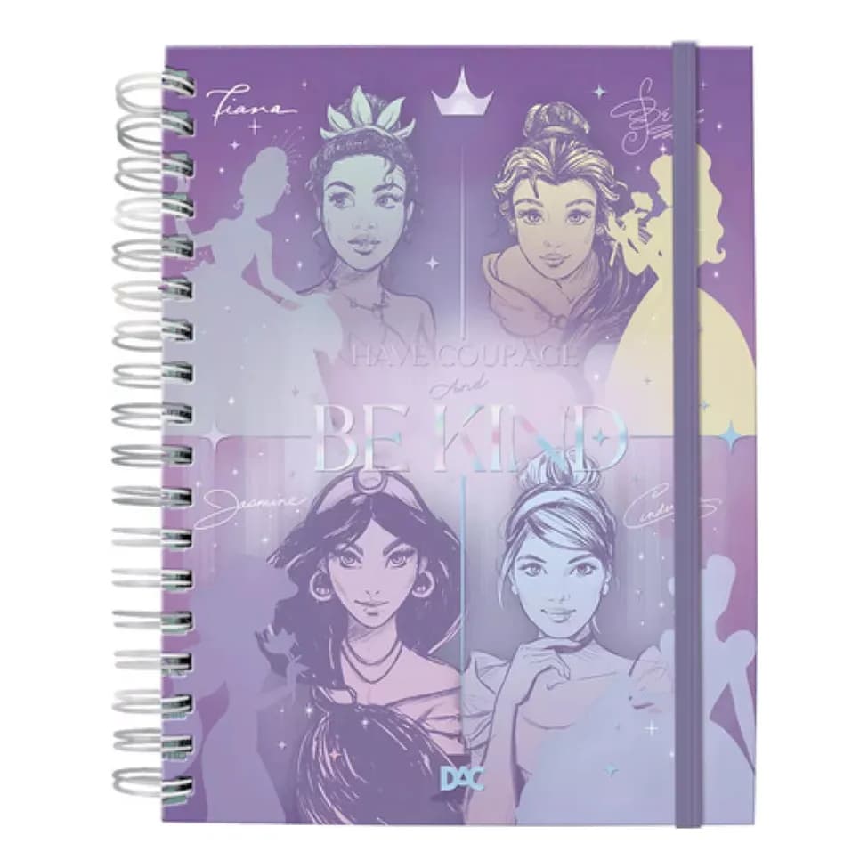 Caderno Inteligente Universitário Smart Princesas Dac 80 Fls Cor Lilás
