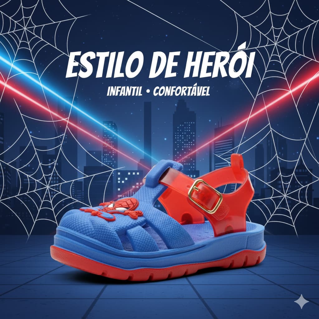 Sandália Baby Menino Com Design Infantil Para Caminhar Seguro Conforto Leve Uso Diario