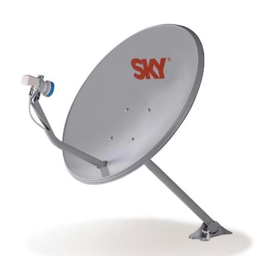 Antena Parabólica Digital Banda Ku 60cm Satélite C/ Lnb Duplo