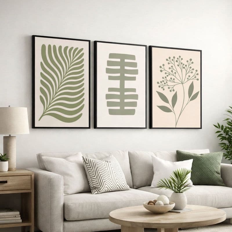Kit Quadros Decorativo Para Sala Moldura Grande 40x60 cm