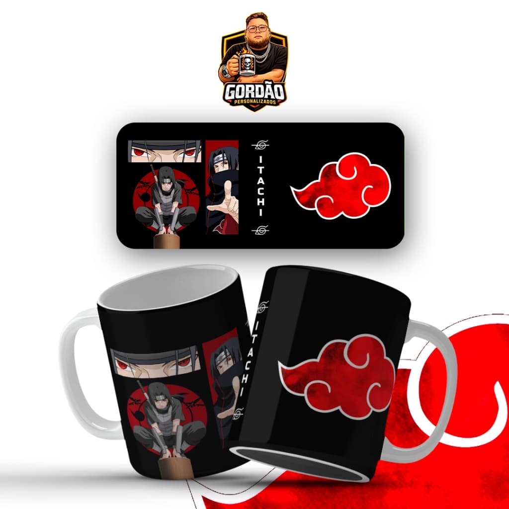 Caneca Personalizada Naruto Itachi Xícara Personalizada