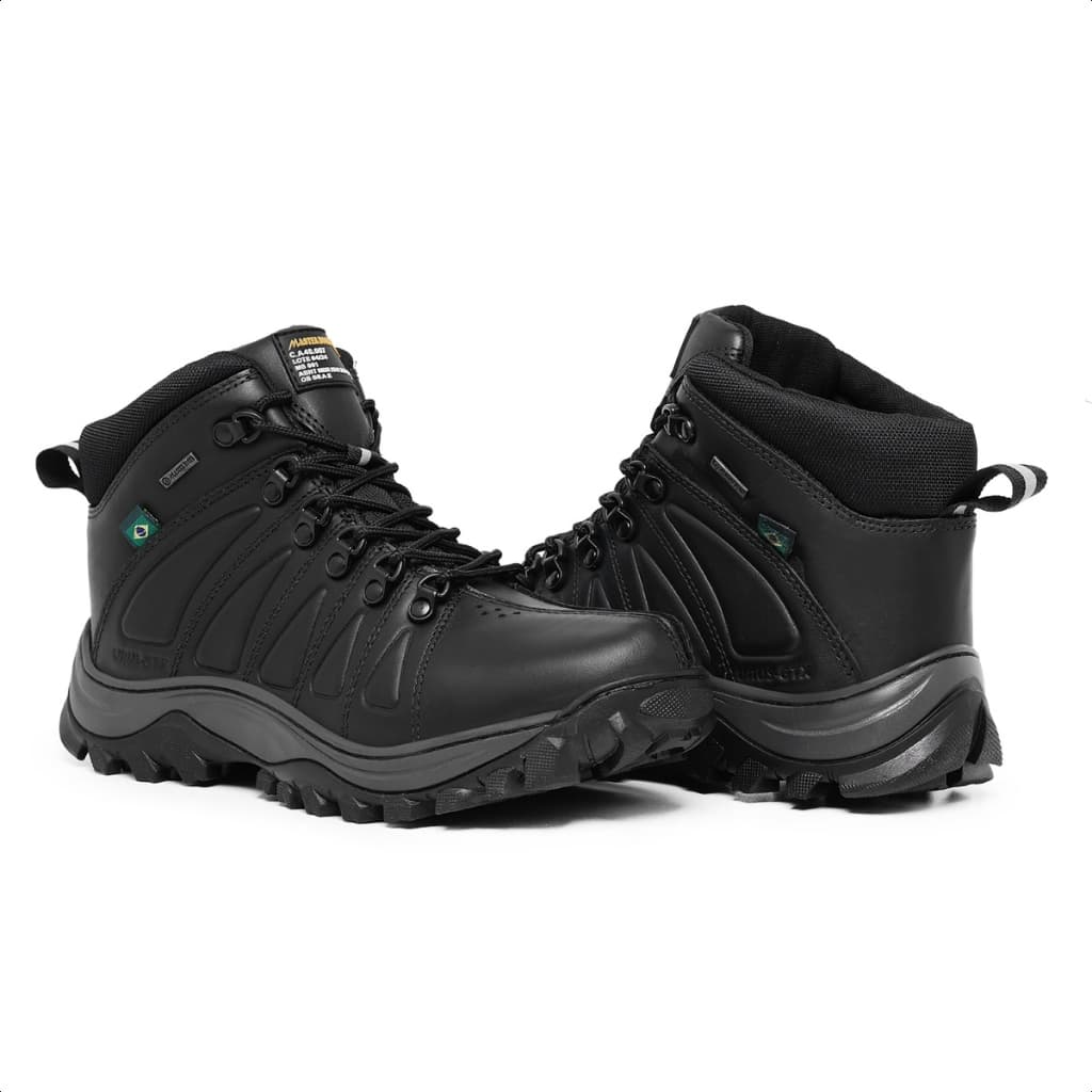 Bota Coturno Unissex Palmilha Em Gel Couro Legítimo Bico Pvc C.a Epi Urus MasterBoots