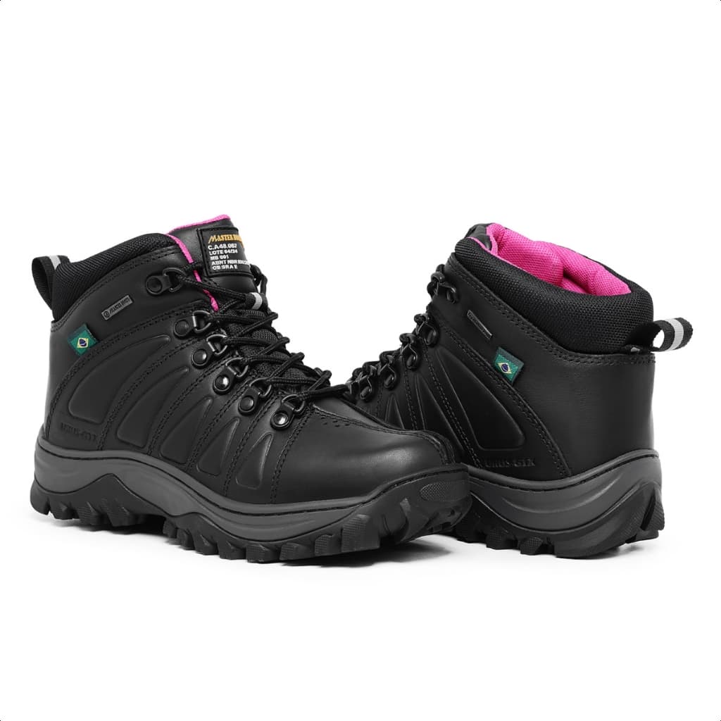 Bota Coturno Unissex Couro Legítimo Para Trabalho Bico Pvc C.a Epi Urus MasterBoots