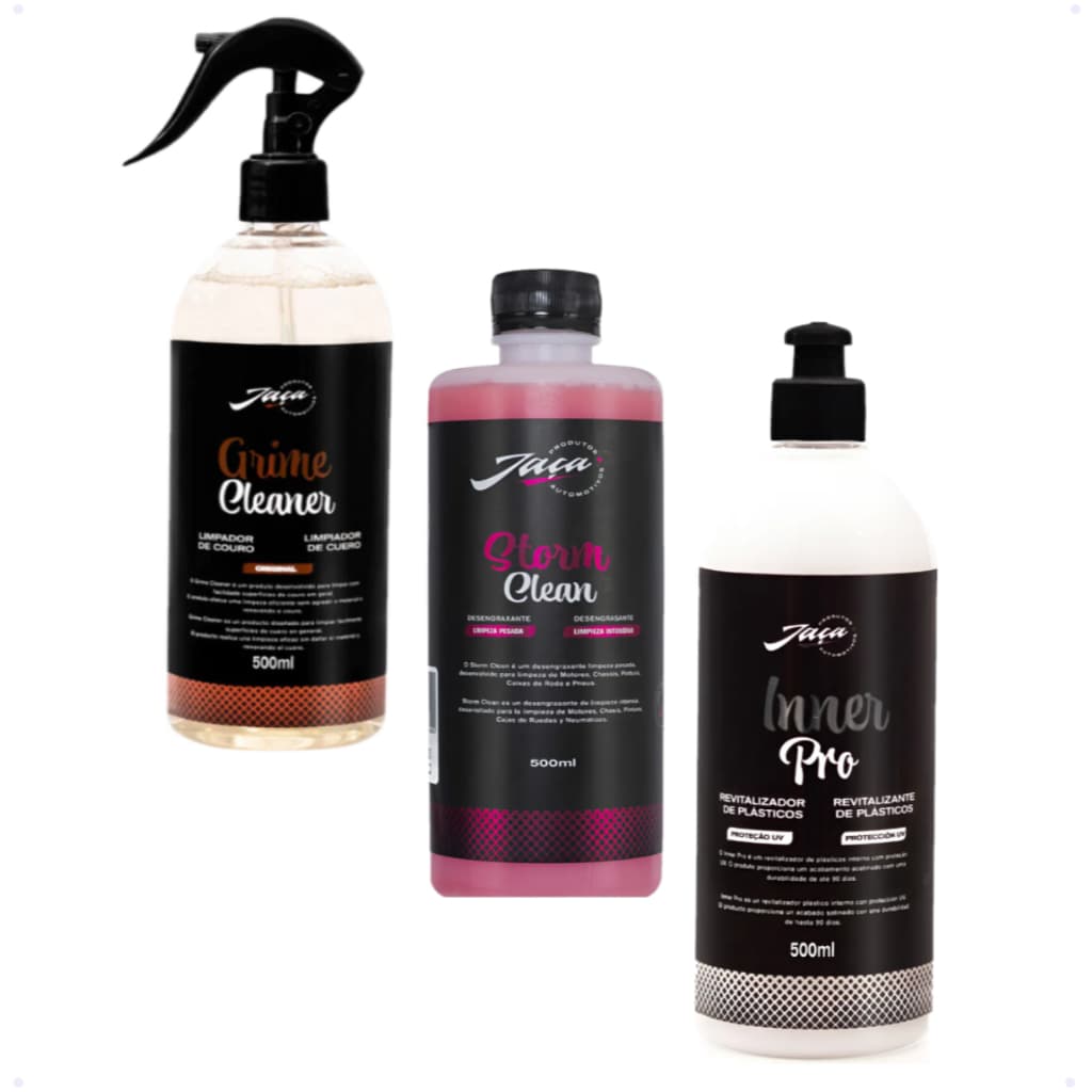 Kit 3 Jaça Limpeza Automotivo Motor Desengraxante Automotivo 500ml