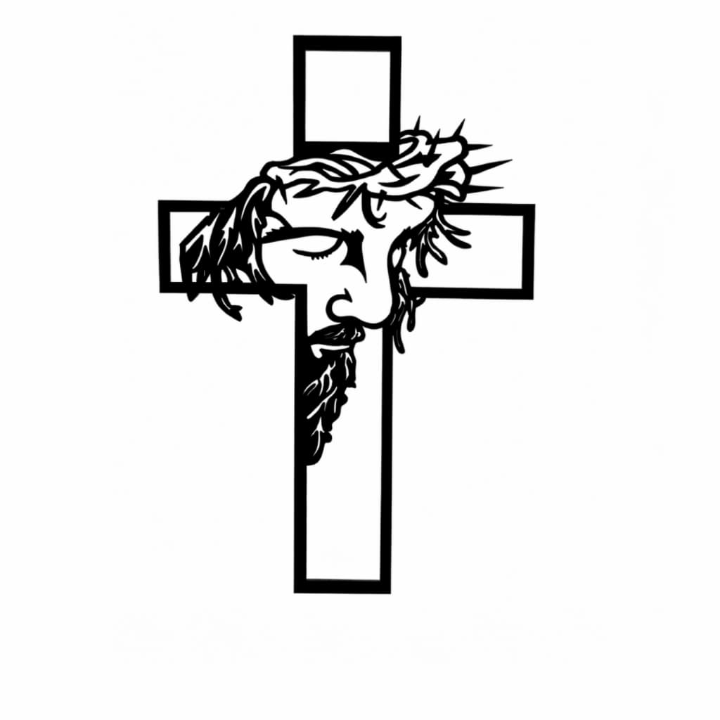 Crucifixo Cruz De Parede Quadro Decorativo MDF Vazado Aplique Religioso Jesus Cristo Envio Imediato.