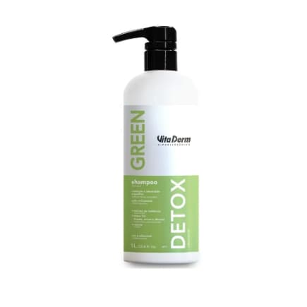 Shampoo Green Detox Vita Derm 1L • Limpeza Profunda • Detox Capilar • Equilíbrio do Couro Cabeludo