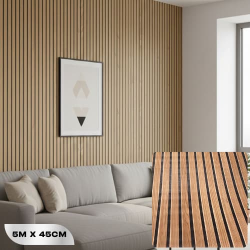 Papel de Parede Decoração 5 METROS x 45CM Ripado Adesivo Autocolante GEOMÉTRICO Sala Promoção