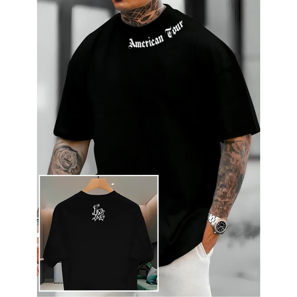 Camiseta Streetwear "AMERICA LA COSTA" Manfinity L.A Camisa 100% Algodão Premium Lançamento