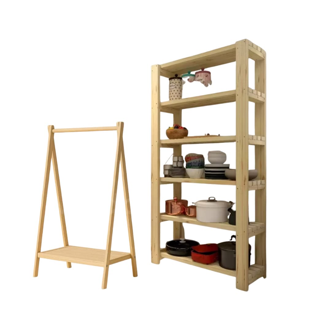 Kit Arara Infantil + Big Aparador Madeira Pinus | Organização Completa