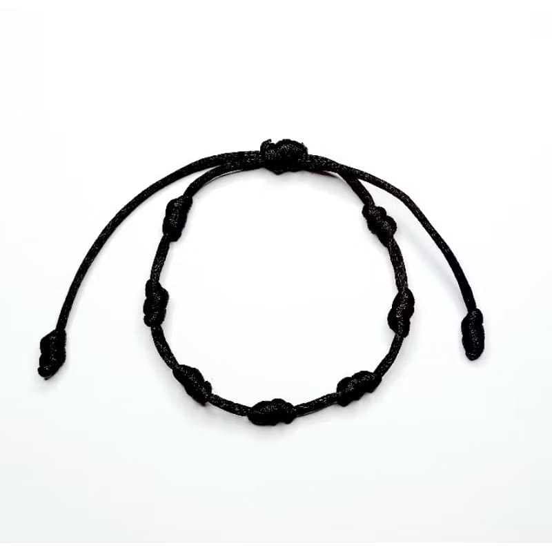 Pulseira Cabala 7 Nós Preta