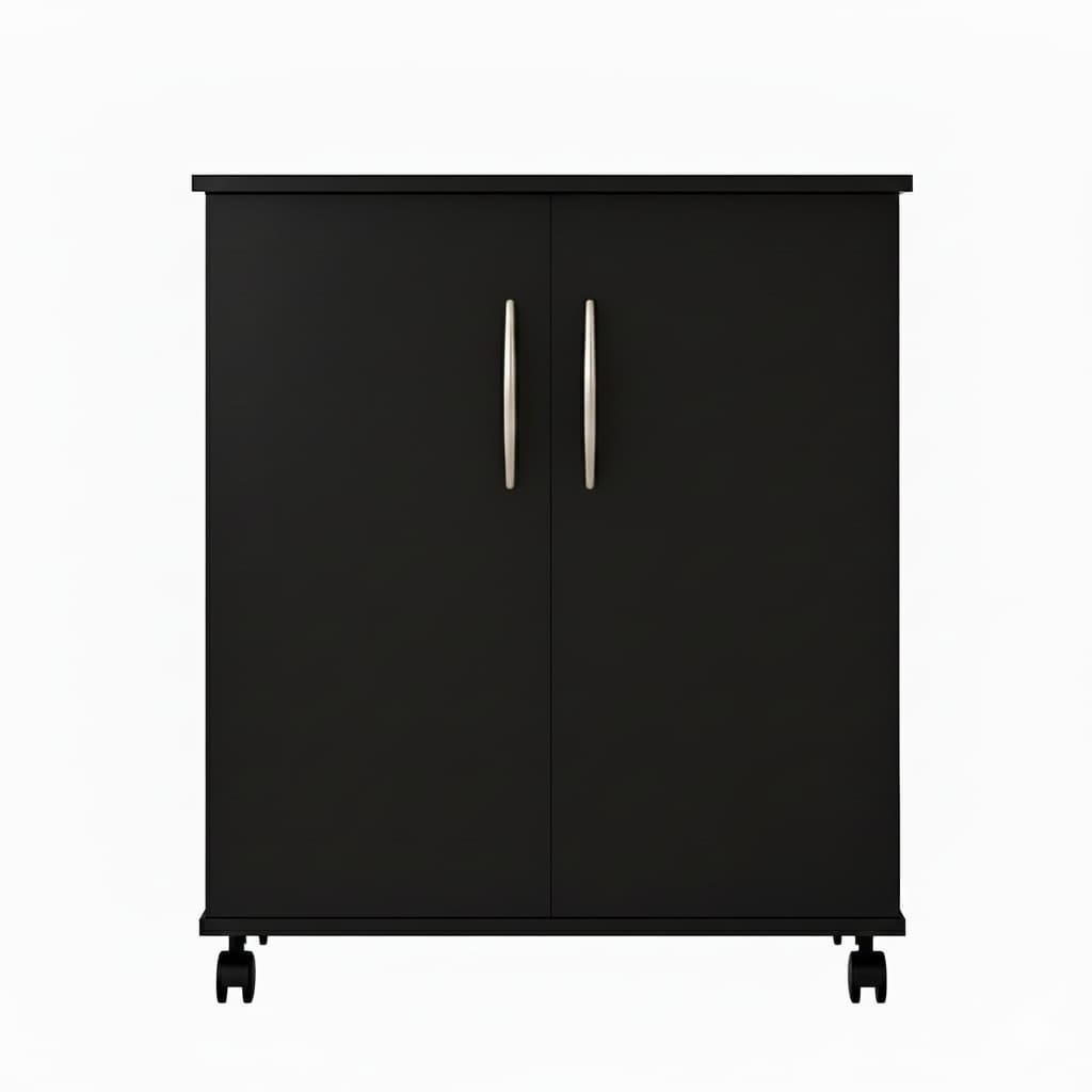 Balcão Organizador com 2 Portas e Rodízios Multiuso Ideal para Cozinha