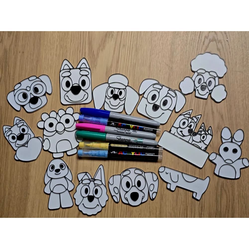 Pacote de Artesanato para Colorir Bluey Diversão Criativa DIY