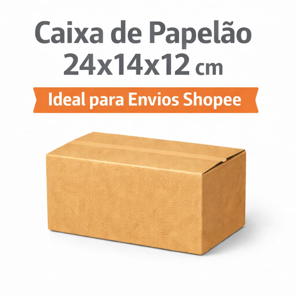 Kit 100/50/25 Caixas de Papelão - 24x14x12 para Correios – Sedex e PAC | Embalagem Reforçada para Envios