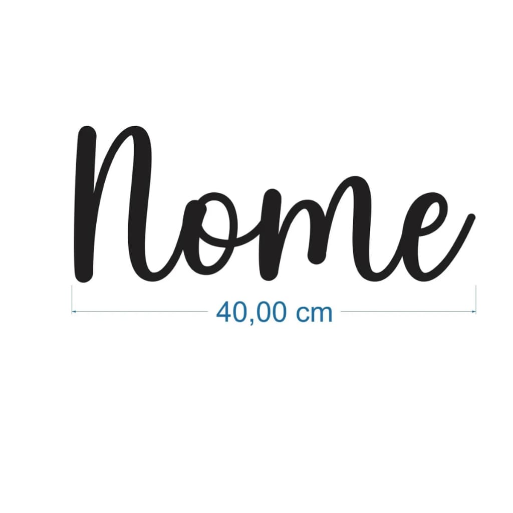 Nome Personalizado Mdf Decoração 40cm Largura