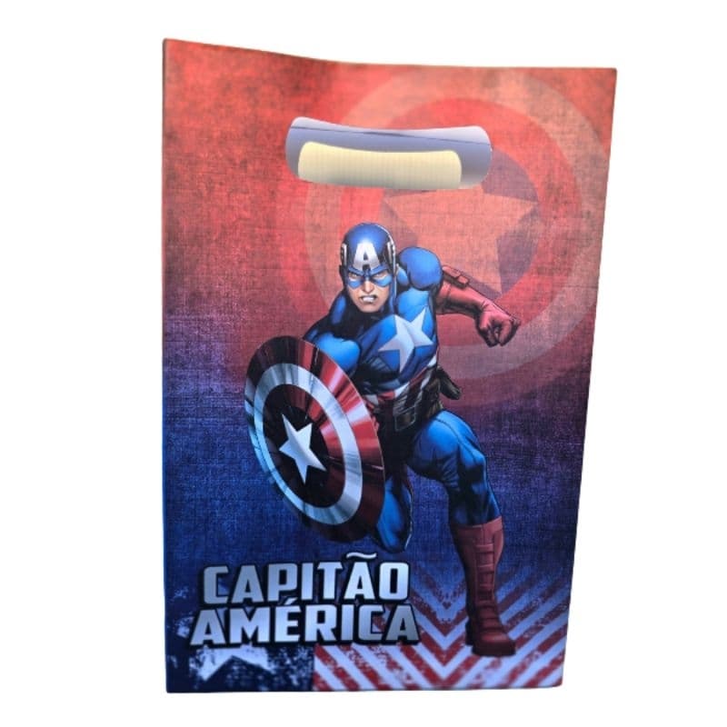 10 Sacolas surpresa lembrancinha Festa aniversário Capitão América