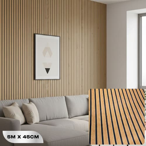 Papel de Parede Decoração 5 METROS x 45CM Ripado Adesivo Autocolante GEOMÉTRICO Sala Promoção