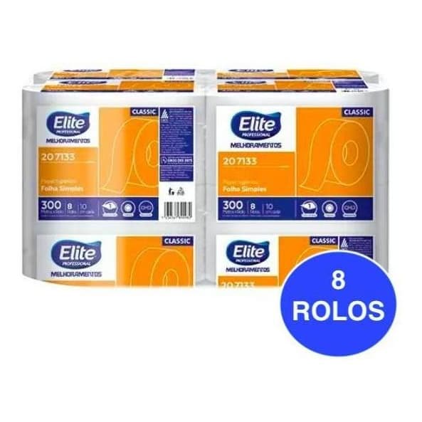 Papel Higienico Rolão Plus Folha Simples Elite 8x300m 207133
