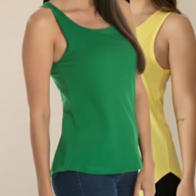 Camiseta Regata Nadadora Feminina verde e amarela Promoção Brasill!!