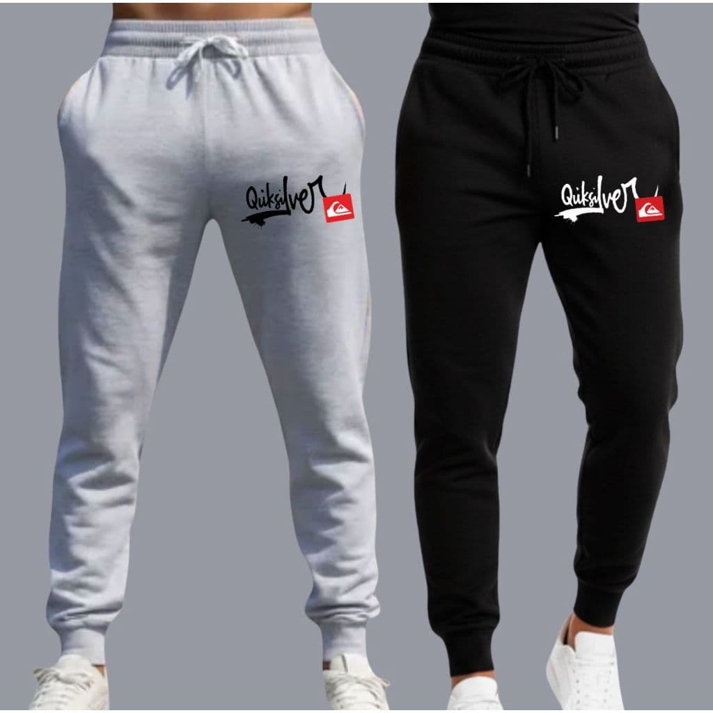 Kit 2 Calças Moletom Estilo Jogger Unissex Punho Ajustável e Bolsos Laterais Estilo Rua Promoção !!!