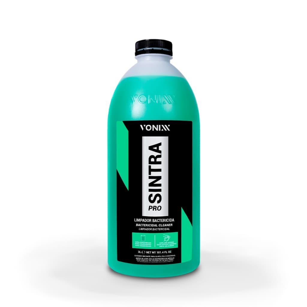 Sintra Pro Limpeza Bactericida Plástico Interno Painel Tecidos Estofados Banco Automotiva 3l Vonixx