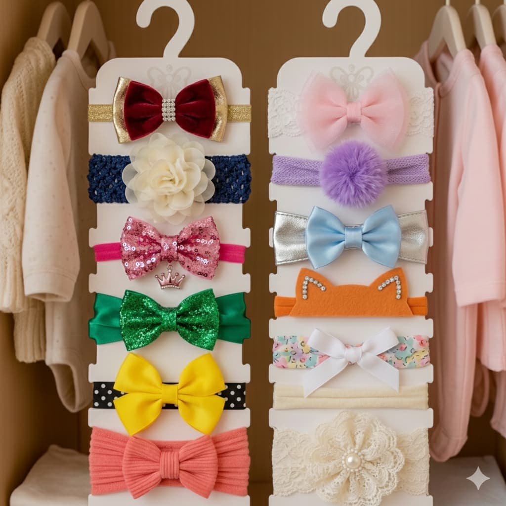 Oferta Cabide Porta Faixa Bebê Organização dos Laços e Tiaras em MDF de 3 mm Branco