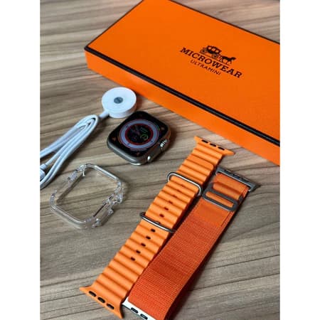 W69 Mini /Ultra 9 Mini Smart Watch Max 1.9 Tela Grande IP68 45mm GPS Smartwatch