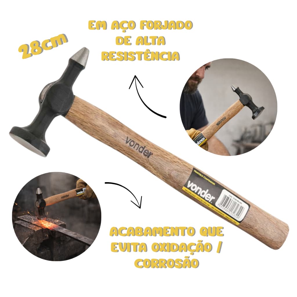 Martelo Chapeador Ponta Curta, VONDER