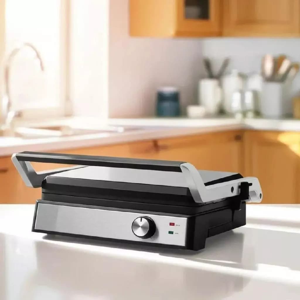 Sanduicheira Grill Master Grelha Chapa Elétrica Itatiaia Inox 220V Com Abertura 180° graus