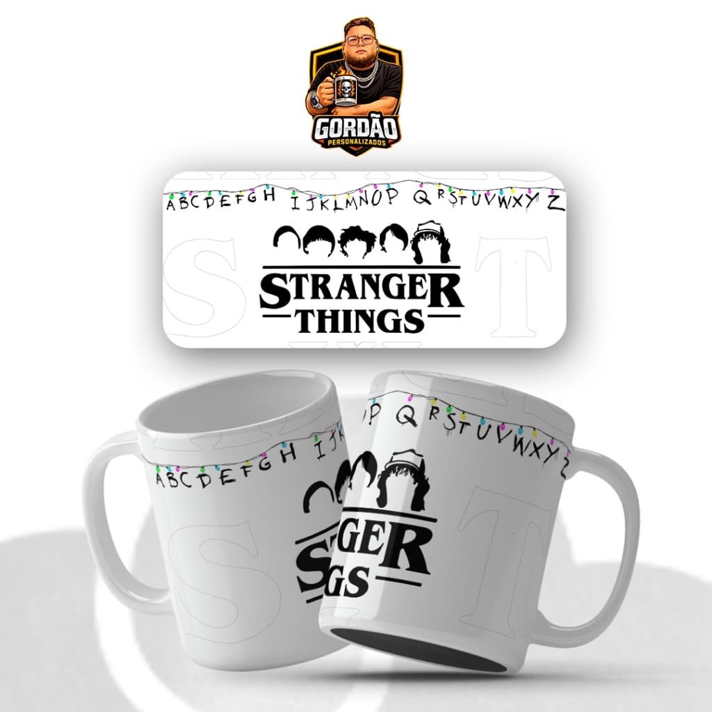 Caneca Personalizada Stranger Things Detalhada Xícara Personalizada