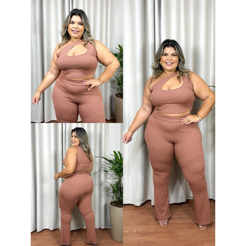 CONJUNTO NAYARA- PLUS SIZE veste do 46 ao 54 podendo vestir um pouco mais