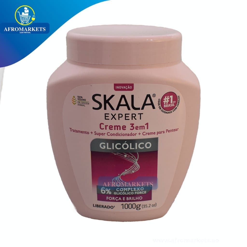 Skala Glicólico 3 em 1 1kg | Creme Hidratante/ Pentear