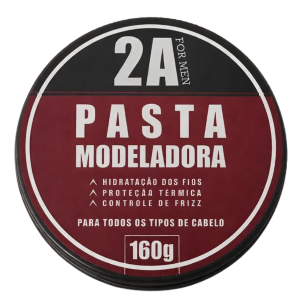 Pomada Modeladora 2A For Men 160g Alta Definição Controle de Frizz e Proteção Térmica
