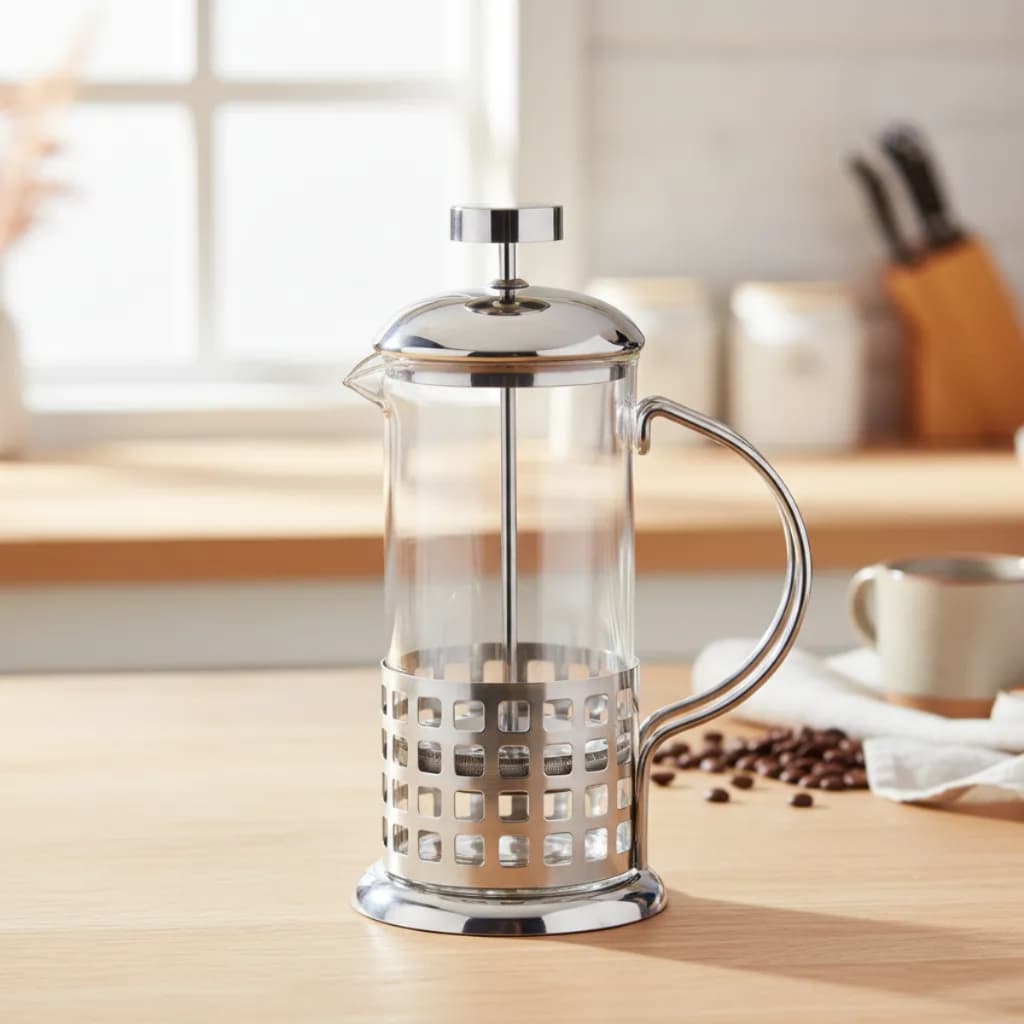 Cafeteira Francesa French Press Inox E Vidro 350ml