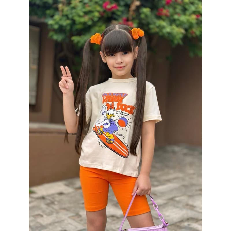 Lançamento Conjunto Minnie e Daisy T-shirts+ Shorts Moda Verão Infantil estampas variadas