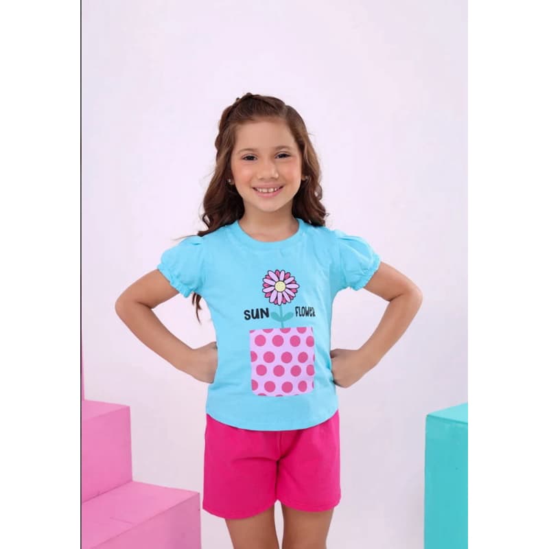 Kit Infantil 6 Peças Verão | 3 Conjuntos Menina  – 100% Algodão - Qualidade Premium