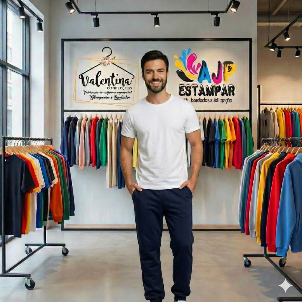 Kit 03 Calça Moletom Básica Flanelada Lisa Masculina Com Punho